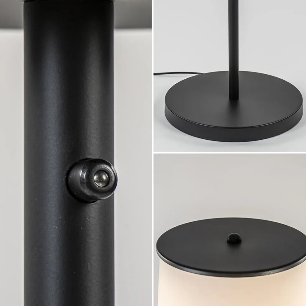Online Straluma Moderne design vloerlamp zwart met opaal glas dim to warm