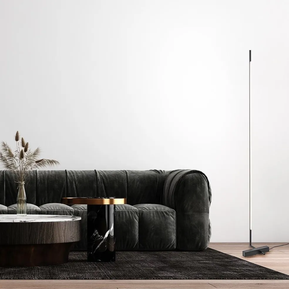 Sale Straluma Moderne design vloerlamp zwart inclusief dimbaar LED