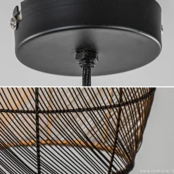 Best Straluma Moderne draad hanglamp Meya zwart met goud