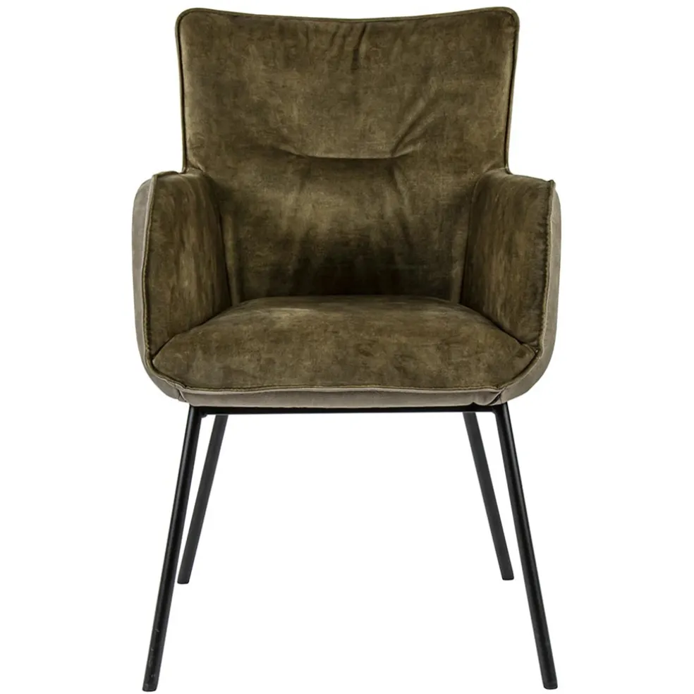 Best Sale Straluma Moderne eetkamerstoel leder met stoffen zitting