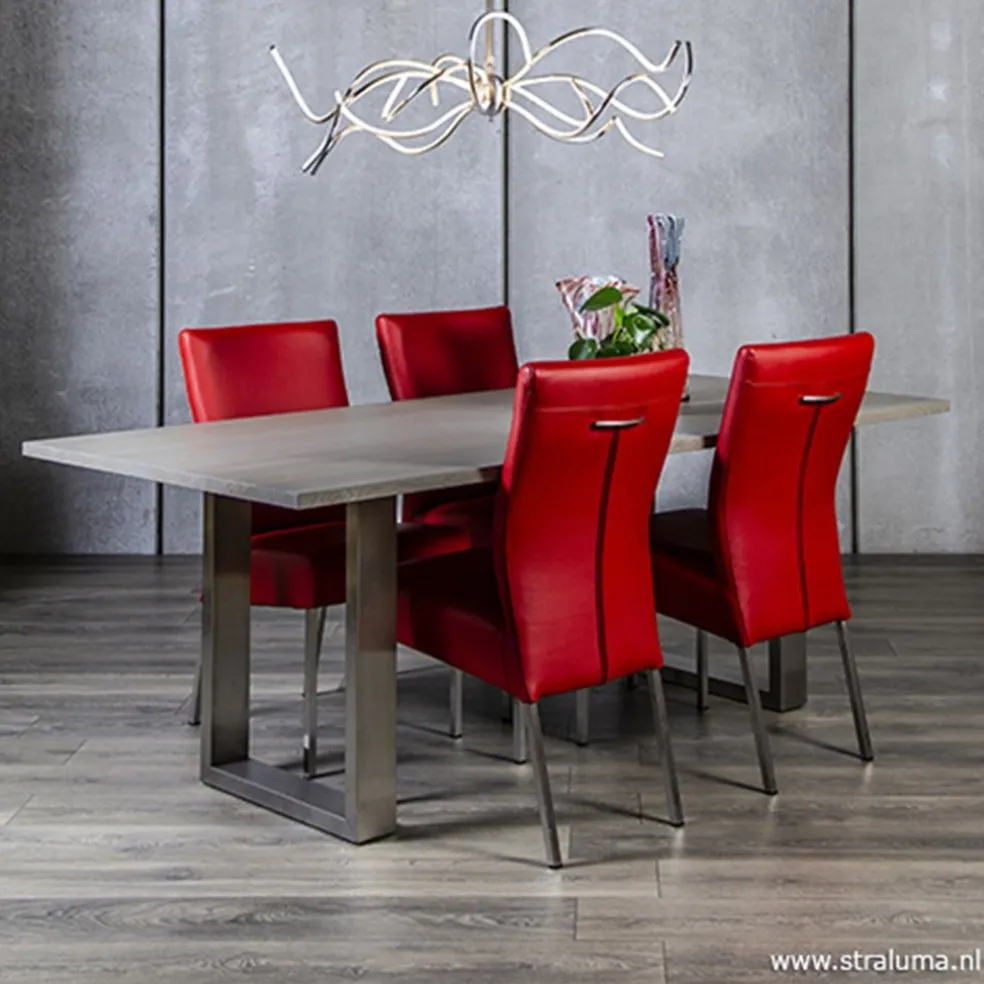 Flash Sale Straluma Moderne eettafel vergrijsd eiken 200x100