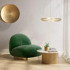 Best Straluma Moderne hanglamp ring goud met geïntegreerd LED