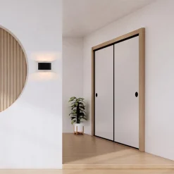 Store Straluma Moderne kleine wandlamp ovaal zwart
