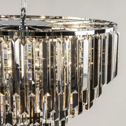 Outlet Straluma Moderne kroonluchter chroom met helder en smoke glas