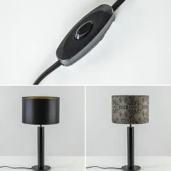 Outlet Straluma Moderne lampvoet cilinder mat zwart excl kap