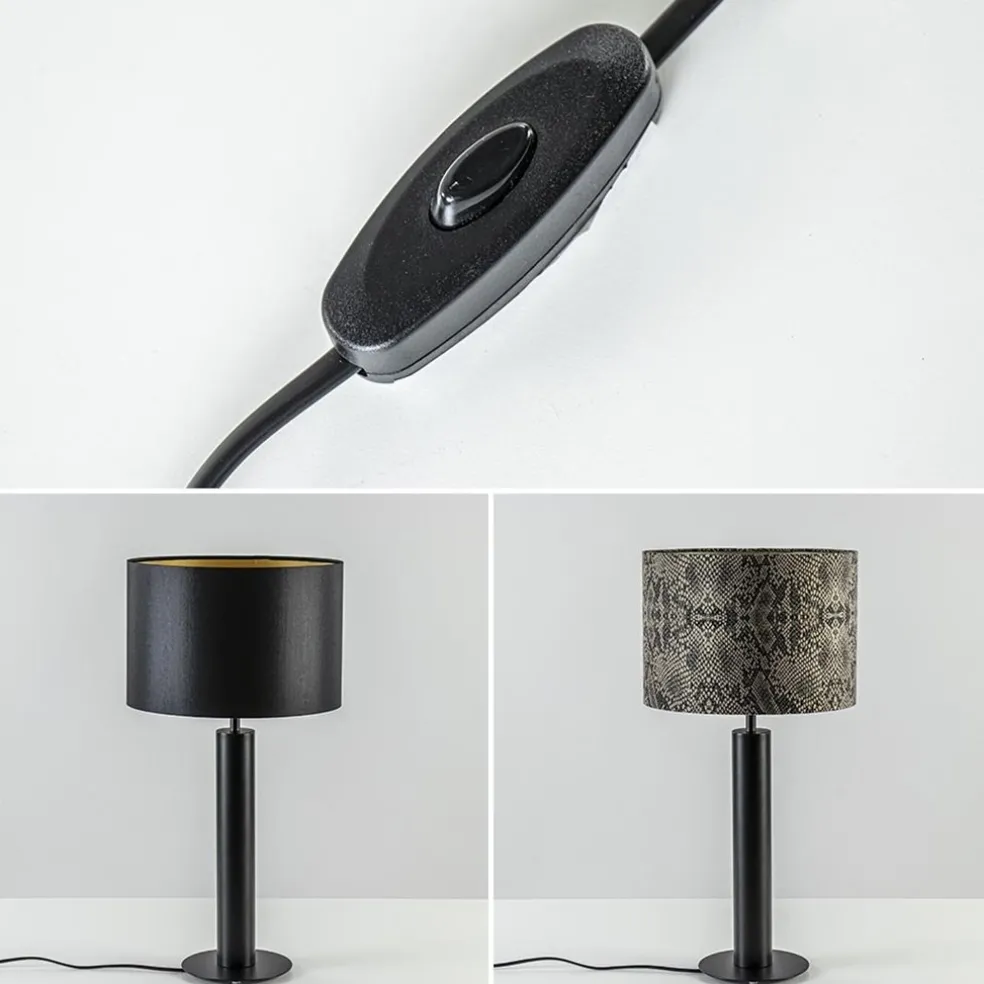 Outlet Straluma Moderne lampvoet cilinder mat zwart excl kap