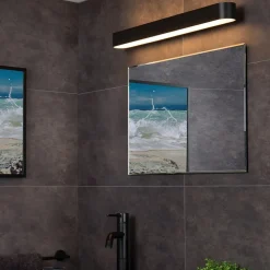 New Straluma Moderne LED badkamer wandlamp zwart 60 cm