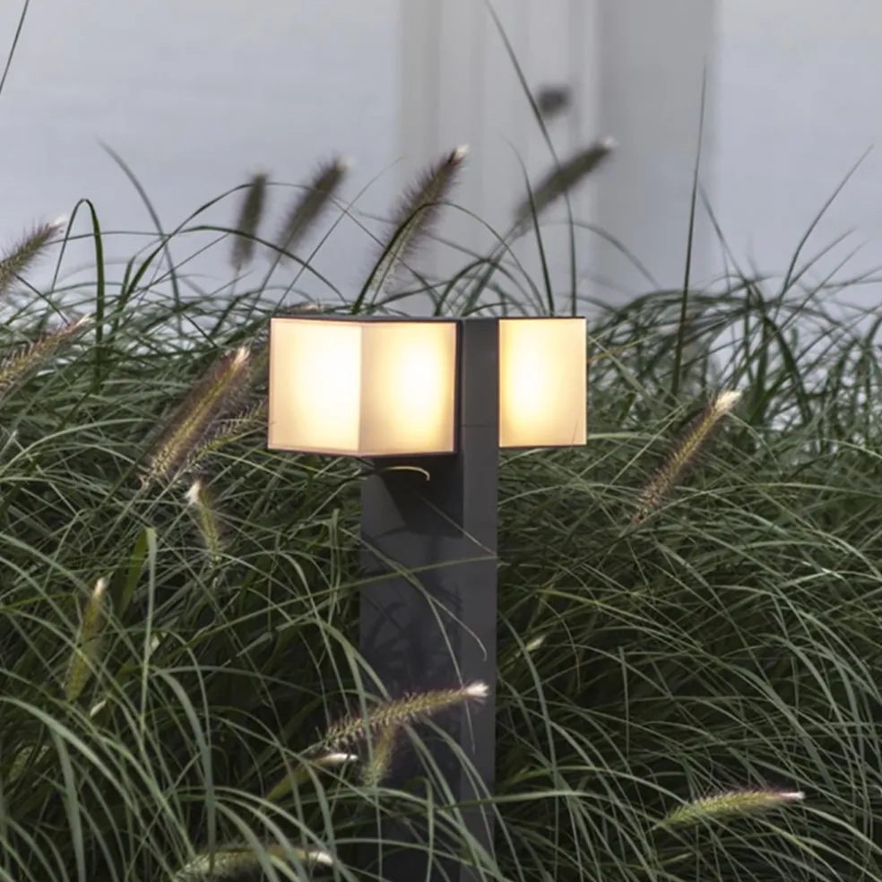 Flash Sale Straluma Moderne LED buitenlamp dubbele kubus op paal IP54