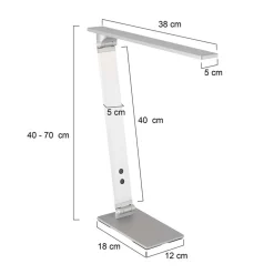 Clearance Straluma Moderne LED bureaulamp geborsteld staal verstelbaar
