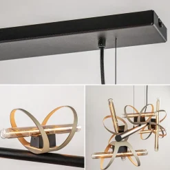 Best Sale Straluma Moderne LED design hanglamp zwart met goud