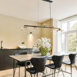 Best Sale Straluma Moderne LED design hanglamp zwart met goud