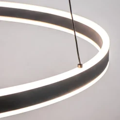Cheap Straluma Moderne LED hanglamp zwarte ring 80 cm