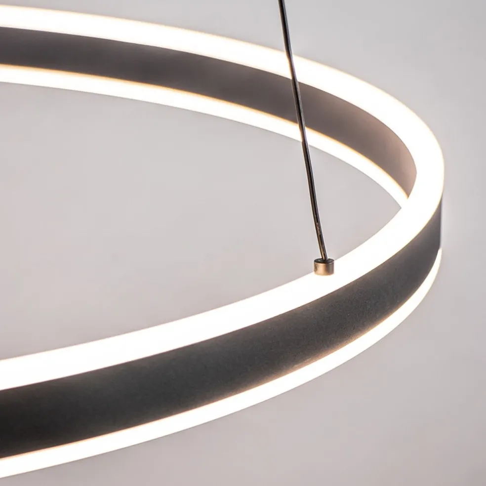 Cheap Straluma Moderne LED hanglamp zwarte ring 80 cm