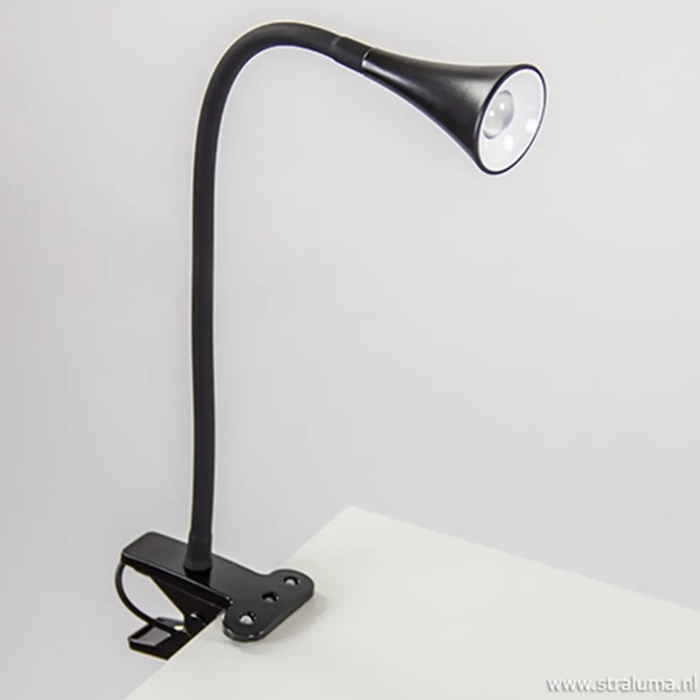 Cheap Straluma Moderne LED klemspot leeslamp zwart