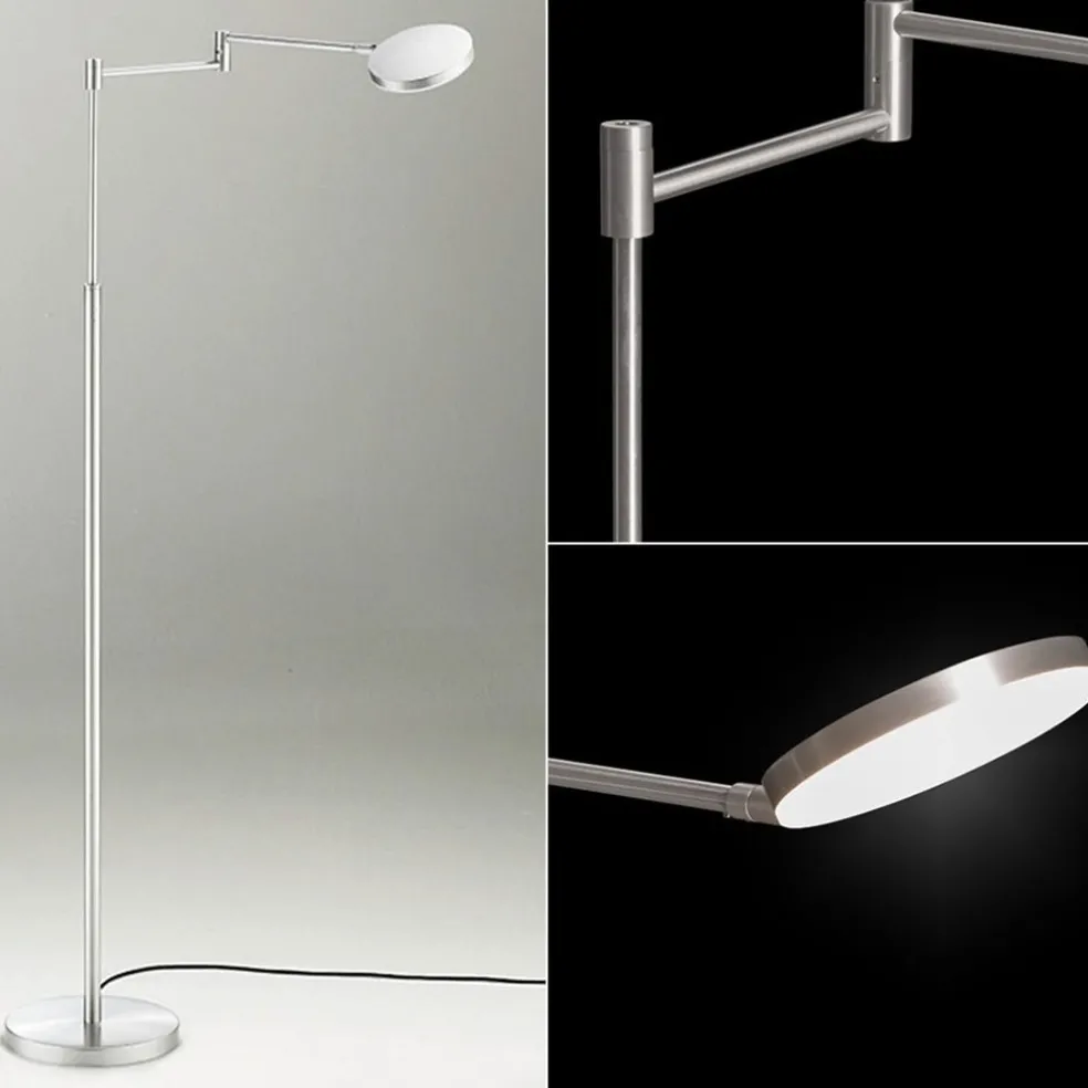 New Straluma Moderne LED leeslamp vloerlamp aluminium mat