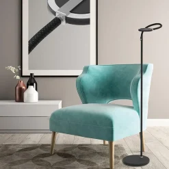 New Straluma Moderne LED leeslamp zwart met smoke glas dimbaar