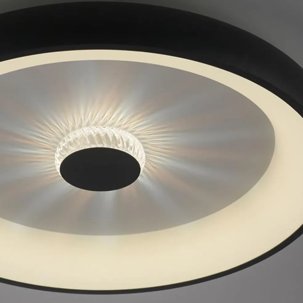 Sale Straluma Moderne LED plafondlamp met kristaleffect zwart