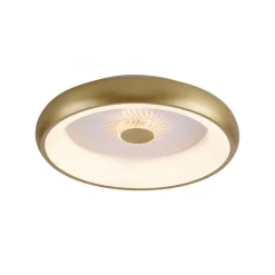 New Straluma Moderne LED plafondlamp mat goud met remote dimbaar