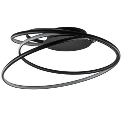 Shop Straluma Moderne LED plafondlamp ringen zwart 3-standen dimbaar