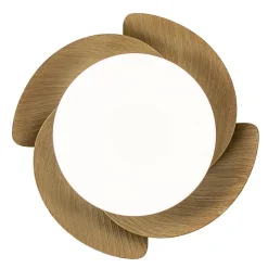 New Straluma Moderne LED plafondventilator wit met houten bladen