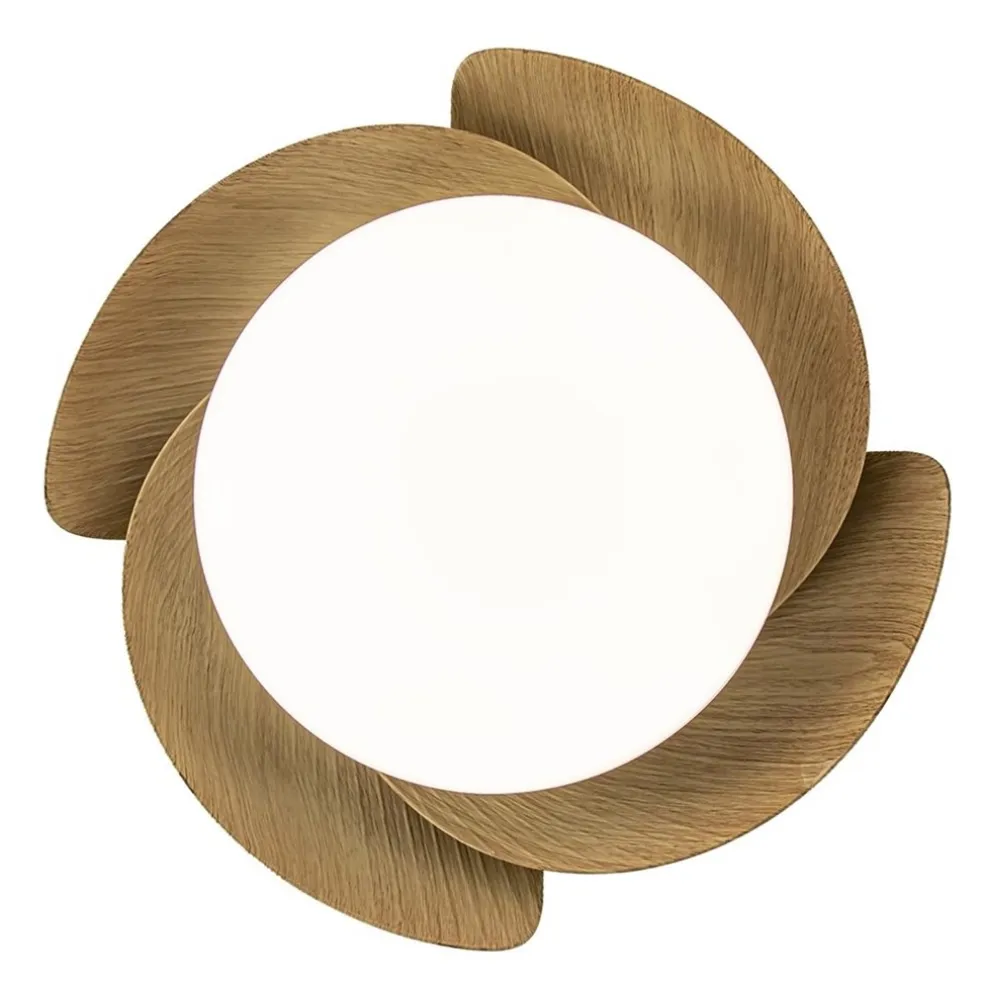 New Straluma Moderne LED plafondventilator wit met houten bladen