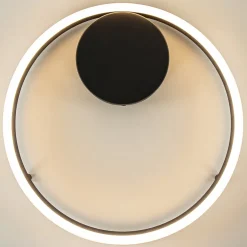 New Straluma Moderne LED plafond/wandlamp ring zwart