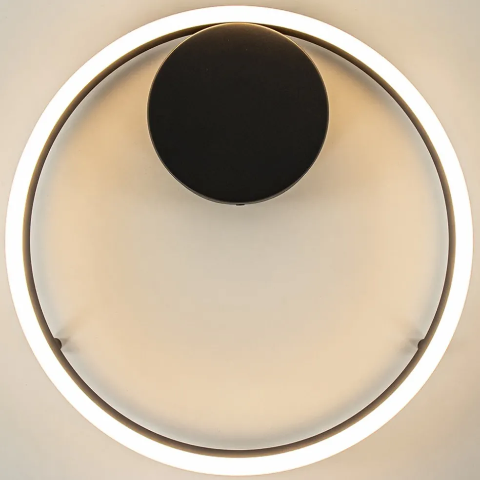 New Straluma Moderne LED plafond/wandlamp ring zwart