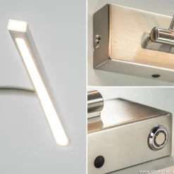 Hot Straluma Moderne LED schilderijverlichting nikkel dimbaar