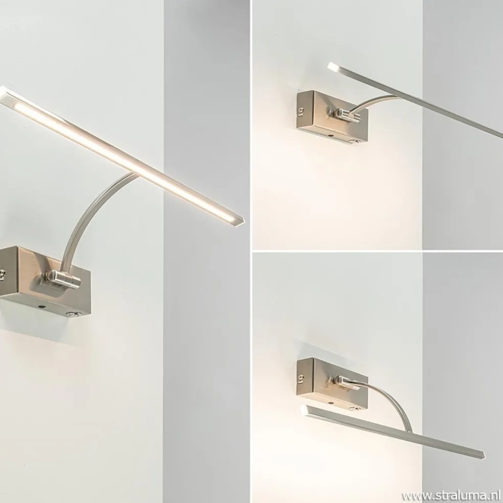 Hot Straluma Moderne LED schilderijverlichting nikkel dimbaar