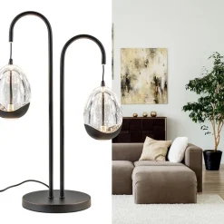 Flash Sale Straluma Moderne LED tafellamp egg glas met zwart
