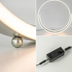 Store Straluma Moderne LED tafellamp nikkel met dim to warm functie