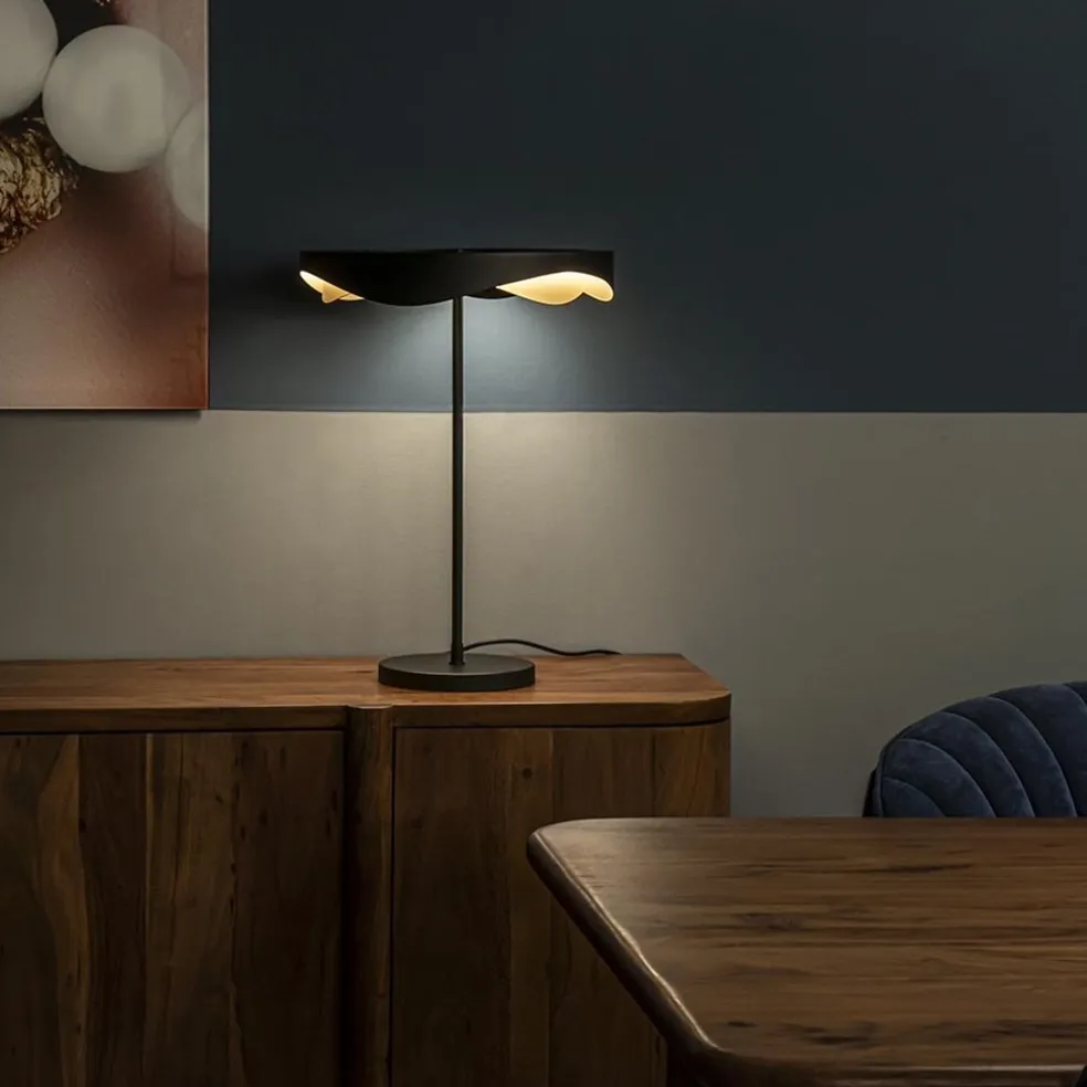 Clearance Straluma Moderne LED tafellamp zwart met goud dimbaar