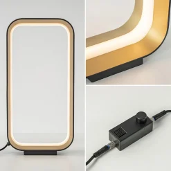 Hot Straluma Moderne LED tafellamp zwart/goud klein