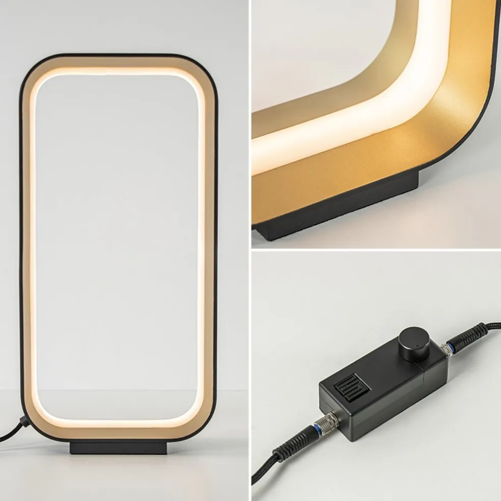 Hot Straluma Moderne LED tafellamp zwart/goud klein