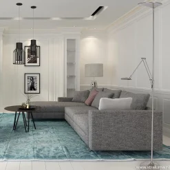 Online Straluma Moderne LED uplighter met leeslamp geborsteld staal