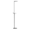 Store Straluma Moderne LED uplighter staal met helder glas en leesarm