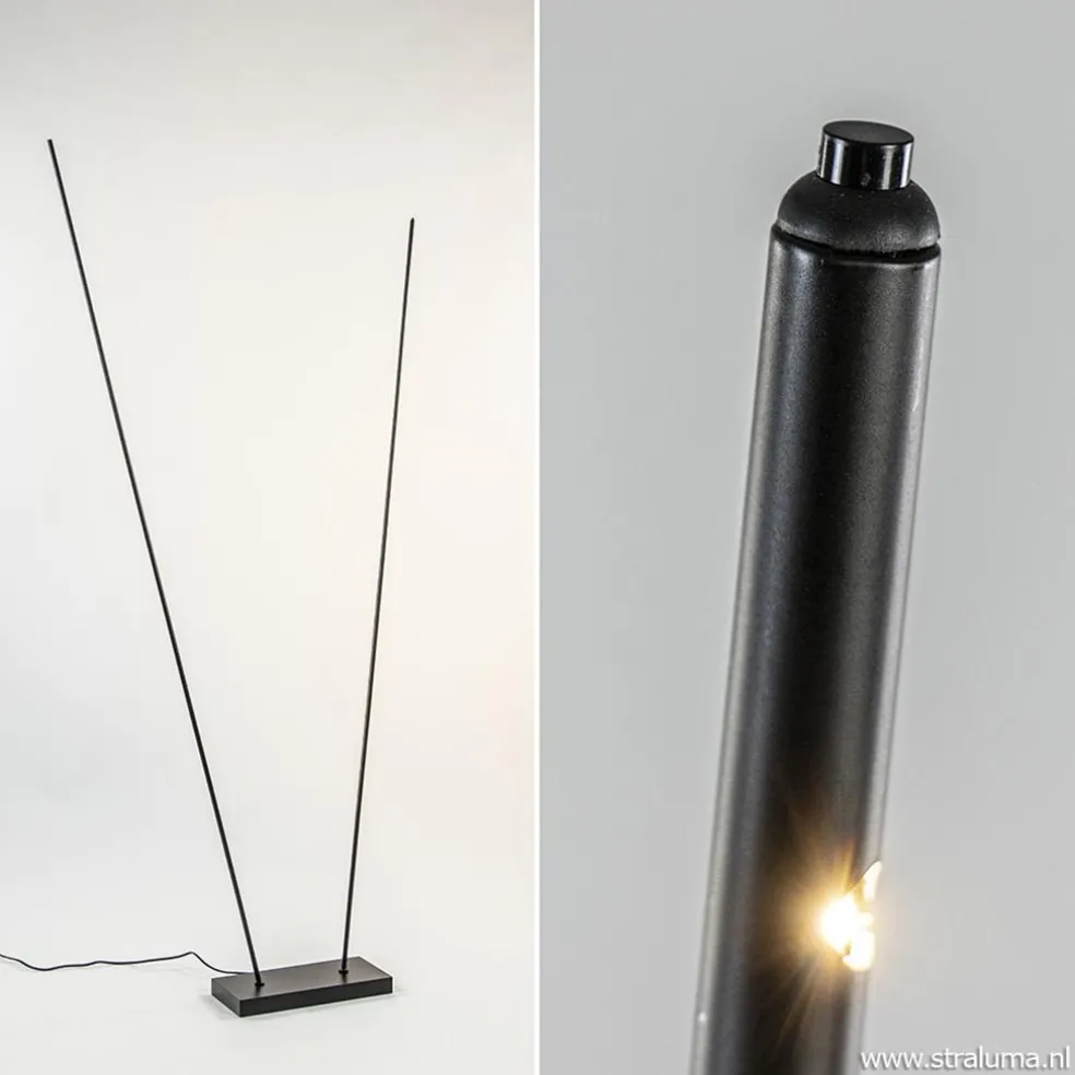 Hot Straluma Moderne LED vloerlamp dimbaar mat zwart