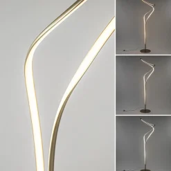Shop Straluma Moderne LED vloerlamp goud dimbaar