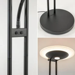Cheap Straluma Moderne LED vloerlamp met uplighter en leeslamp mat zwart