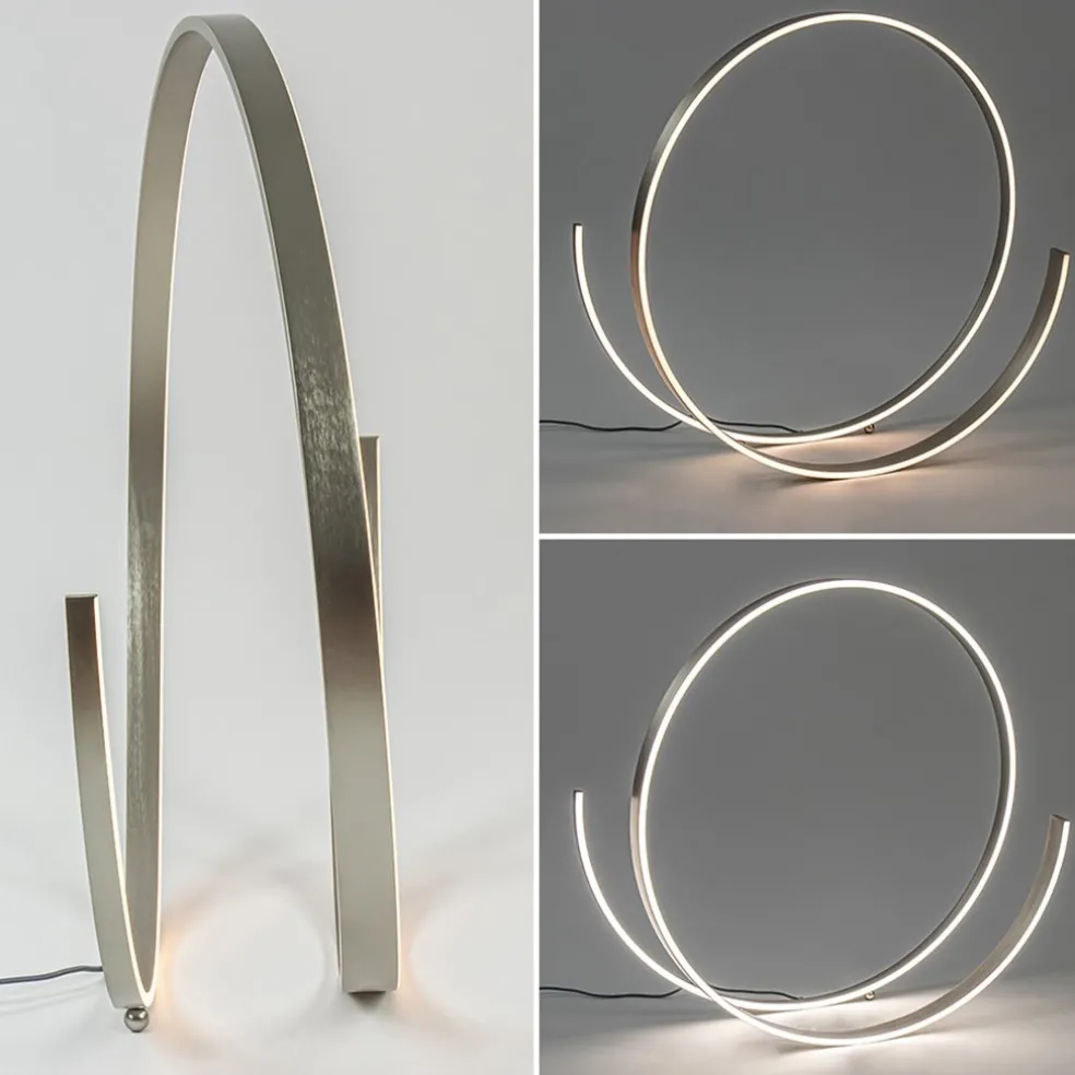 Online Straluma Moderne LED vloerlamp nikkel dimbaar