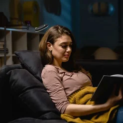 Outlet Straluma Moderne LED vloerlamp op accu zwart dimbaar