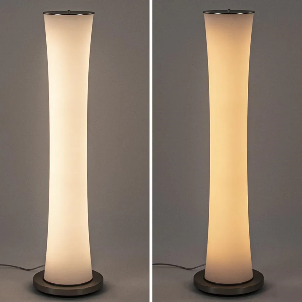 Online Straluma Moderne LED vloerlamp opaal glas met dim to warm
