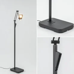 Cheap Straluma Moderne LED vloerlamp zwart met verstelbare arm