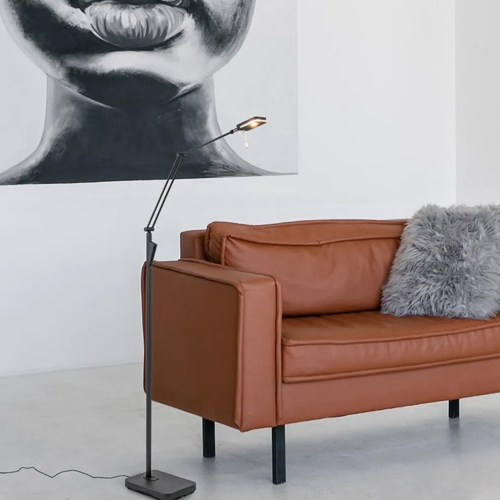 Cheap Straluma Moderne LED vloerlamp zwart met verstelbare arm
