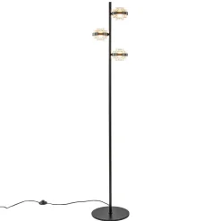 Fashion Straluma Moderne LED vloerlamp zwart/champagne dimbaar