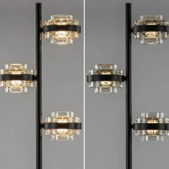Fashion Straluma Moderne LED vloerlamp zwart/champagne dimbaar