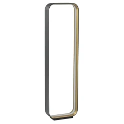 Shop Straluma Moderne LED vloerlamp zwart/goud dim to warm