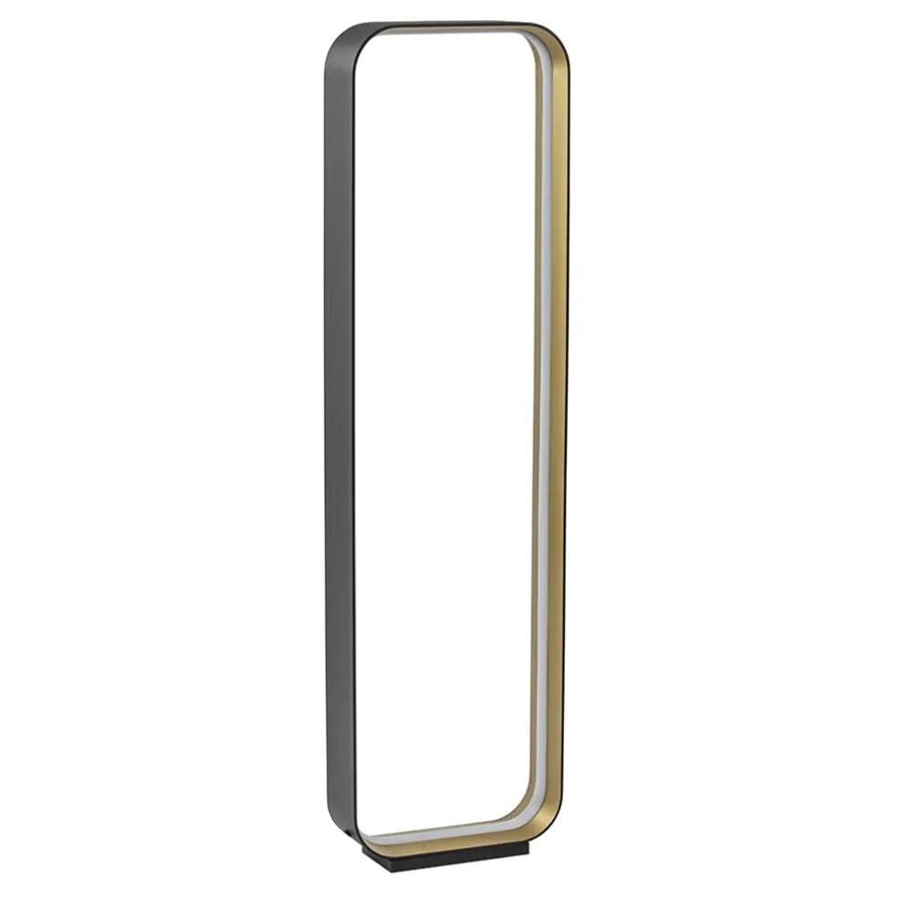 Shop Straluma Moderne LED vloerlamp zwart/goud dim to warm