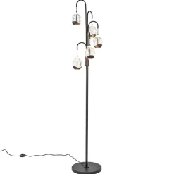 Best Straluma Moderne LED vloerlamp zwart met helder glas