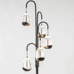 Best Straluma Moderne LED vloerlamp zwart met helder glas
